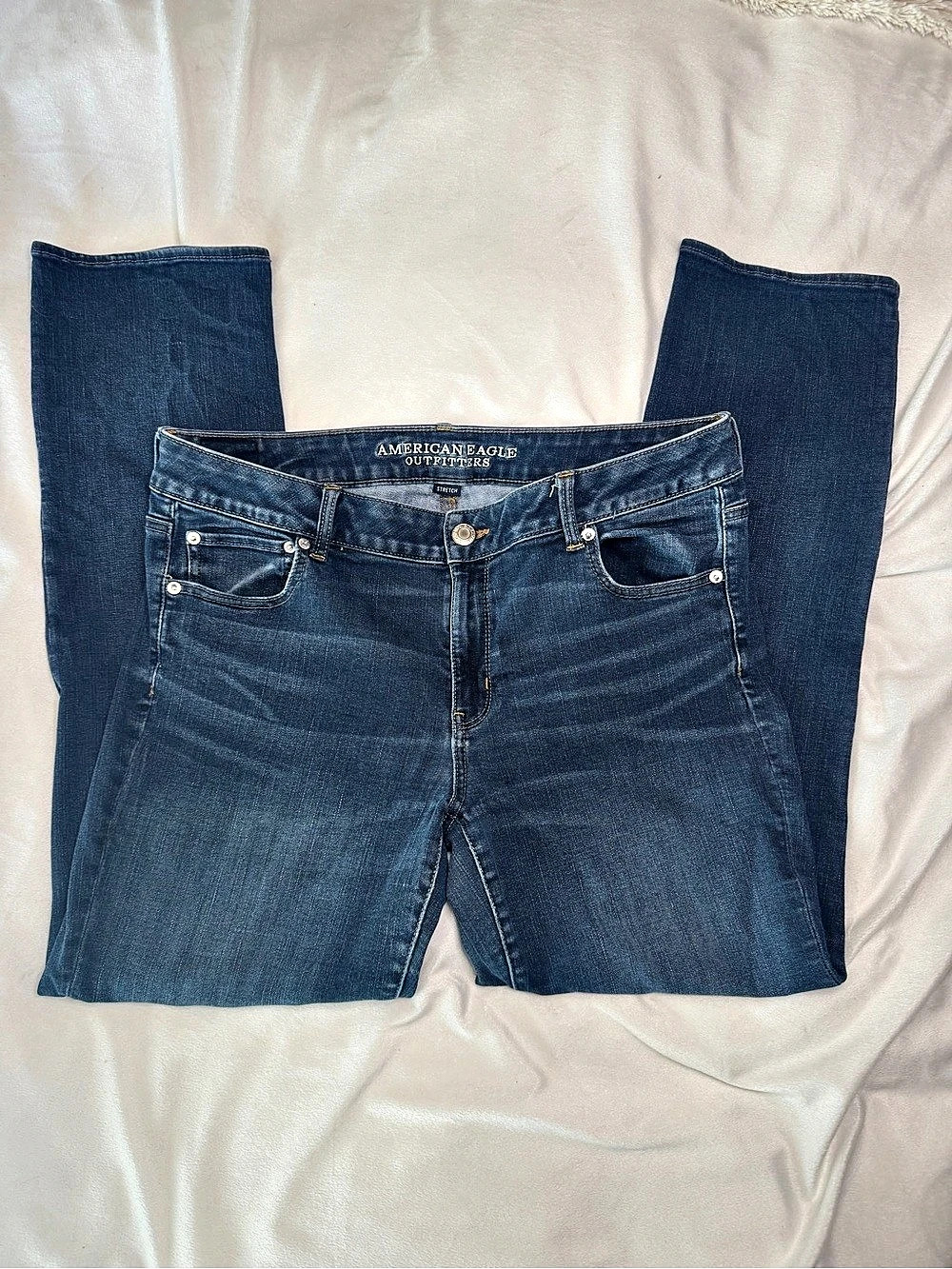 American Eagle Straight Leg Jeans Waist 16 Blue